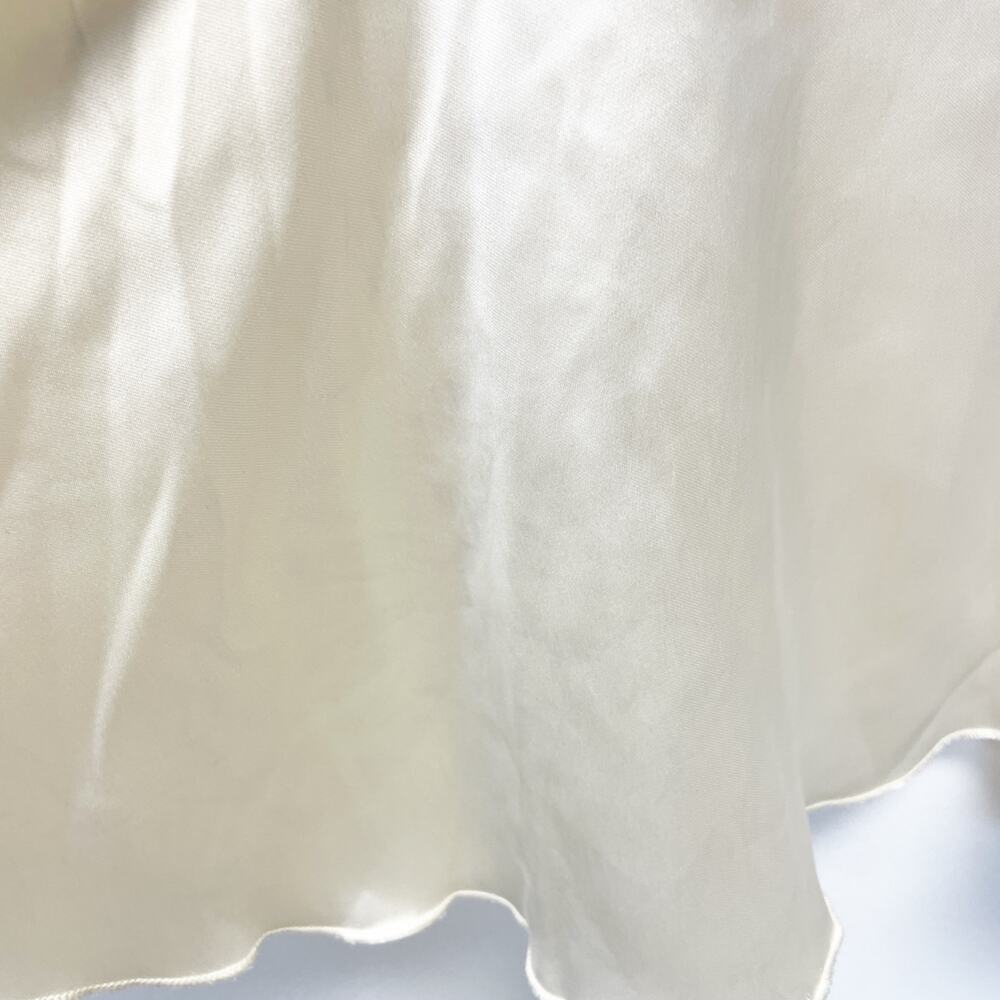 Kimchi Blue Women's Jensen Satin Fluted Maxi Skirt Off White‎ Size Small - Picture 9 of 9